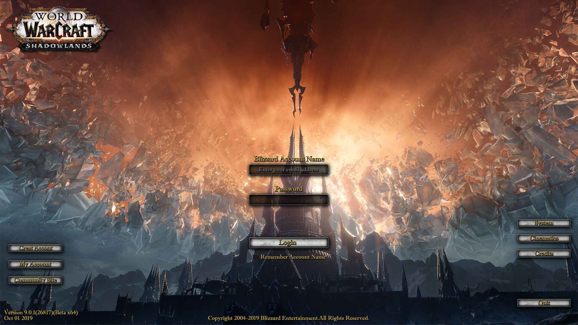 9.0暗影国家登录界面曝光 酷炫两界边沿